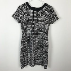 Banana Republic Knit Geometric Short Sleeve Dress